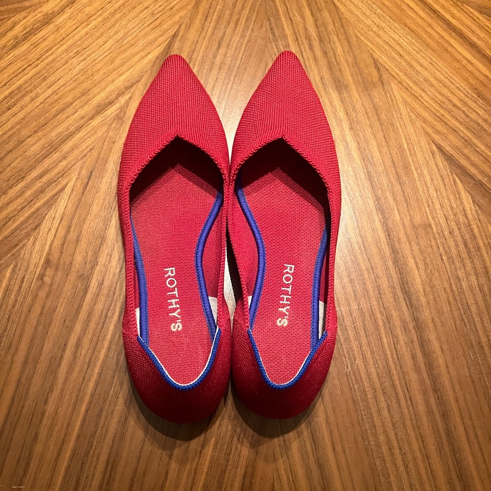Rothy's The Point Chili Red Flats
